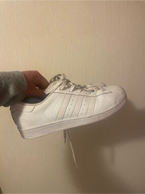 adidas Women's White Classic Shell-Toe Sneakers